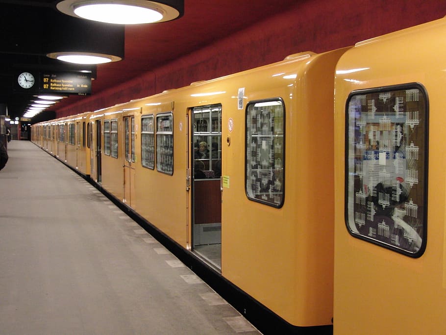 berlin, metro, train, capital, drive, railway station, rail transportation