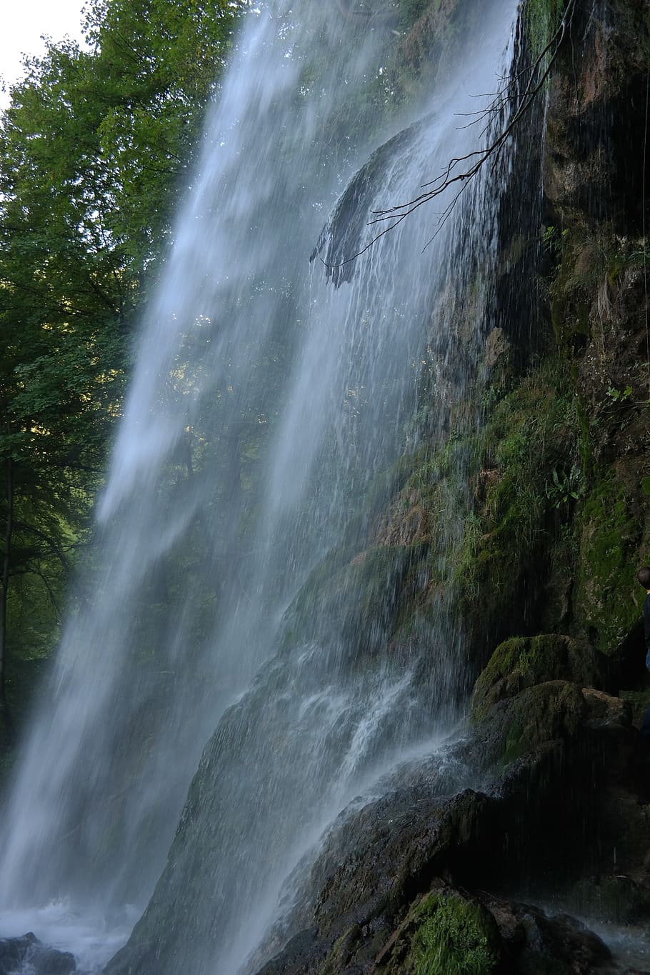 waterfall, urach waterfall, water veil, swabian alb, drizzle, HD wallpaper