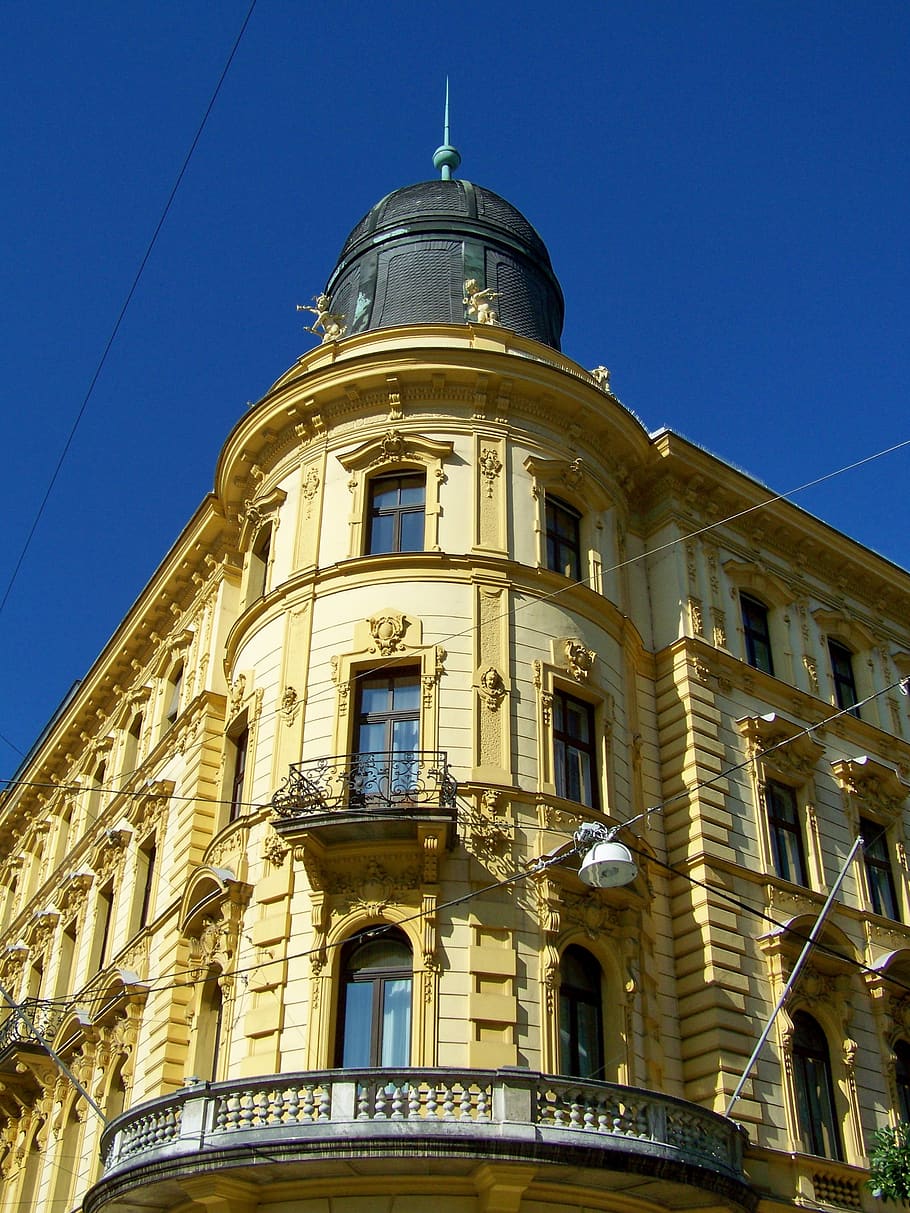 corner house, ornate facade, architecture, building exterior HD wallpaper