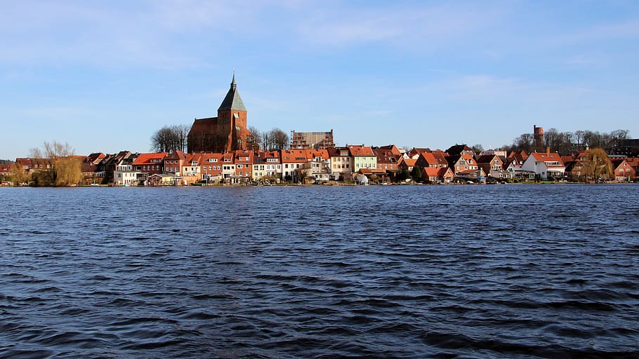 city, lake, architecture, built structure, building exterior HD wallpaper