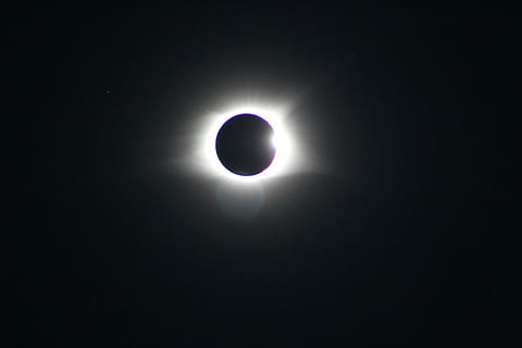 shallow focus photography of moon, Solar Eclipse scene, sun, dark HD wallpaper