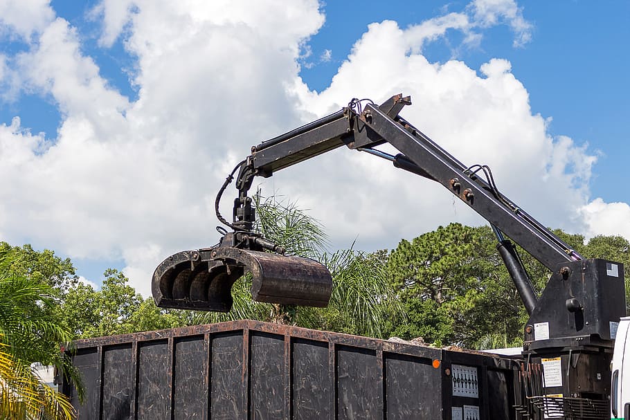 machinery, working, forklift, mechanical, articulated, cloud - sky HD wallpaper