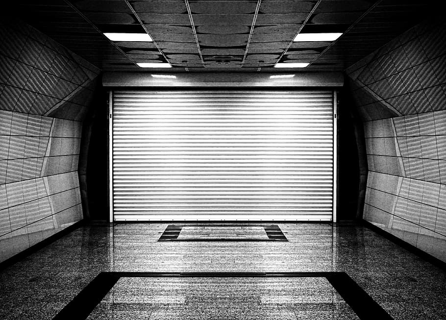 1024x600px Free get Hd Wallpaper Closed Garage Door Underground Store Subway Dark Background Wallpaper Flare