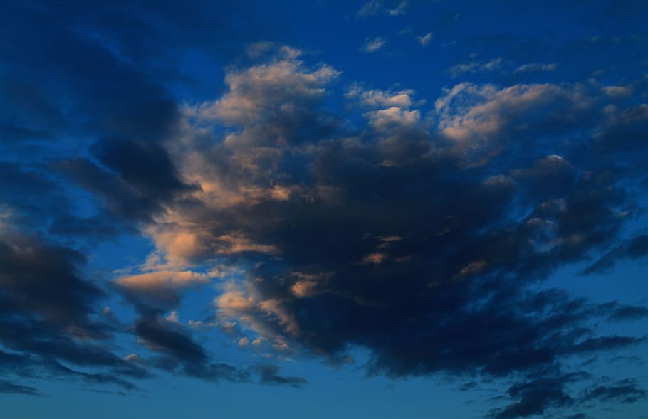 nimbus clouds under blue sky, cold front, nature, weather, cloud - Sky HD wallpaper