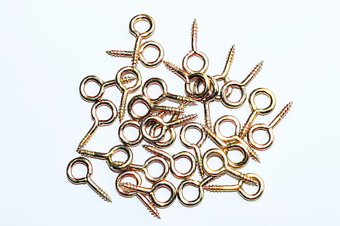 Screws, Eyelets, Metal, Hardware, Hook, industry, secure, turn HD wallpaper
