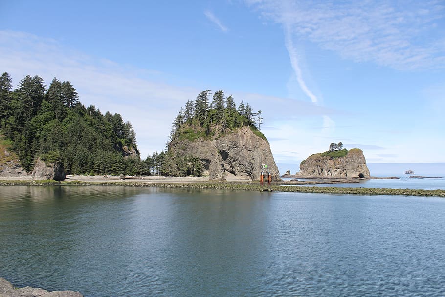 beach, nature, mountain, la push beach, water, sky, beauty in nature HD wallpaper