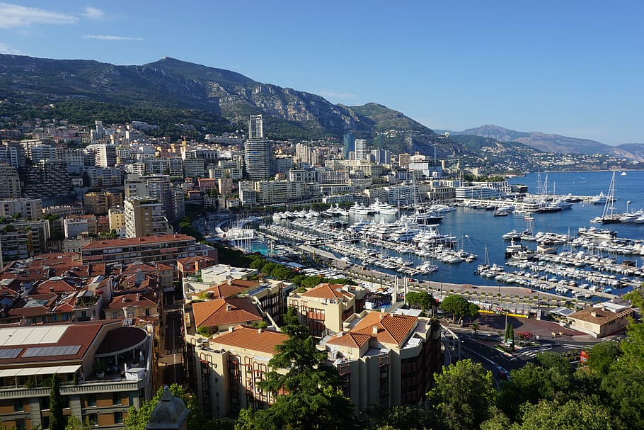 monaco, bay, overhead, architecture, building exterior, city HD wallpaper