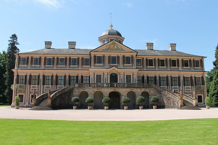 castle, favorite, sunny, comedy, rastatt, park, building exterior HD wallpaper