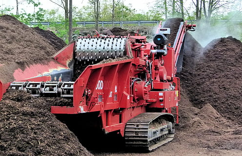 compost grinder, chipper, industrial, wood chipper, mulch, mulch grinder HD wallpaper