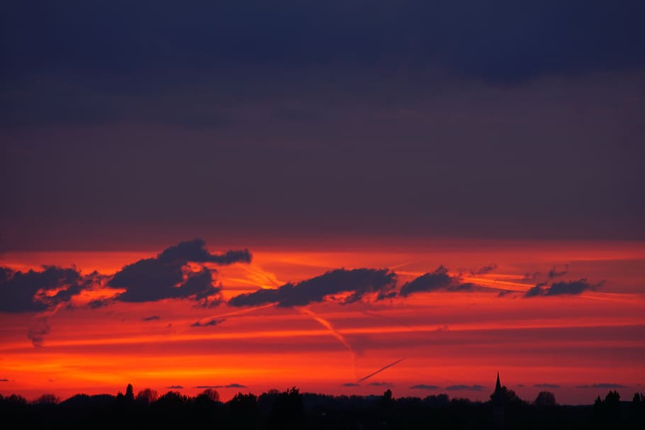 backlit, contrast, dark, dawn, dramatic, dusk, evening, landscape HD wallpaper