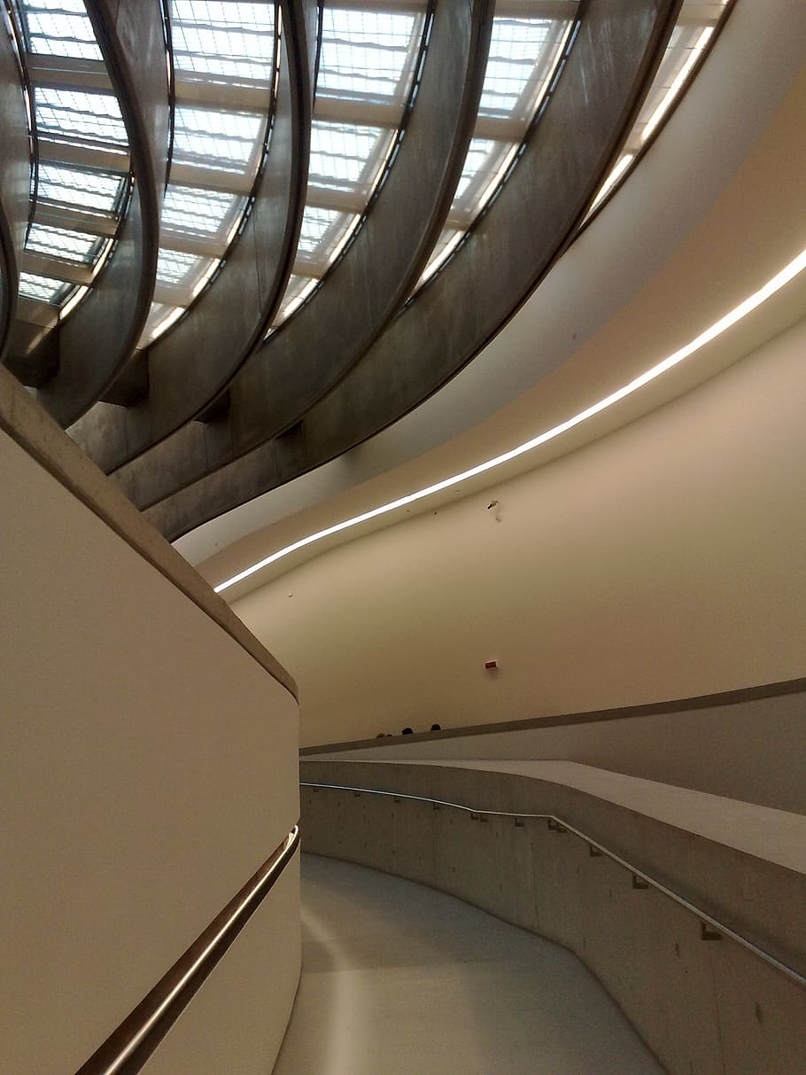 maxxi, rome, art, monument, architecture, zaha hadid, indoors HD wallpaper