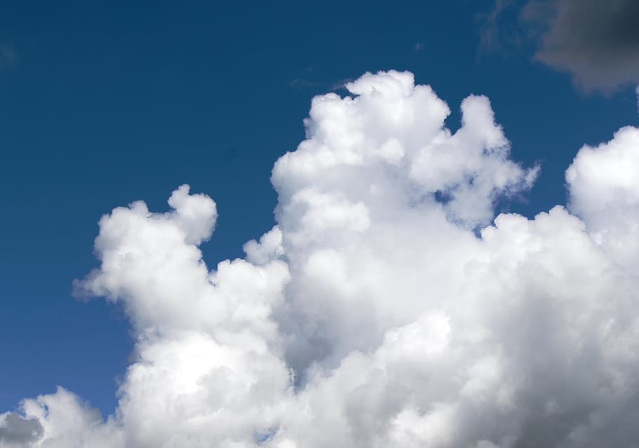 clouds, cumulus clouds, weather, mood, clouds form, sky, blue HD wallpaper