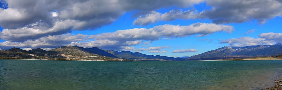 panoramic, nature, landscape, panorama, sky, cloud - sky, water HD wallpaper