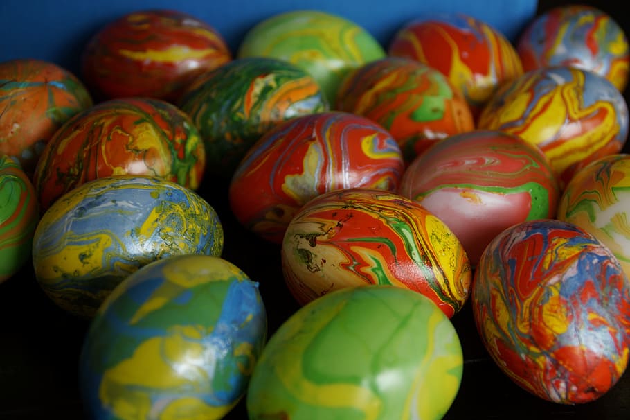 egg, easter eggs, colorful, marbled, happy easter, decoration HD wallpaper
