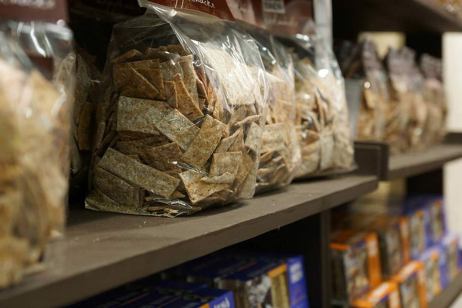 Crispbread, Hard Bread, mat, store, retail, indoors, shelf HD wallpaper