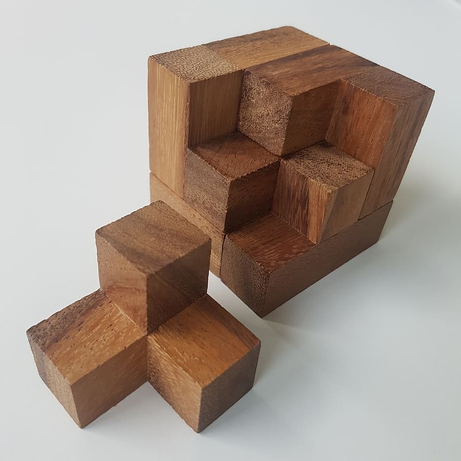 cube, square, wood, geometric, structure, hobby, expression HD wallpaper
