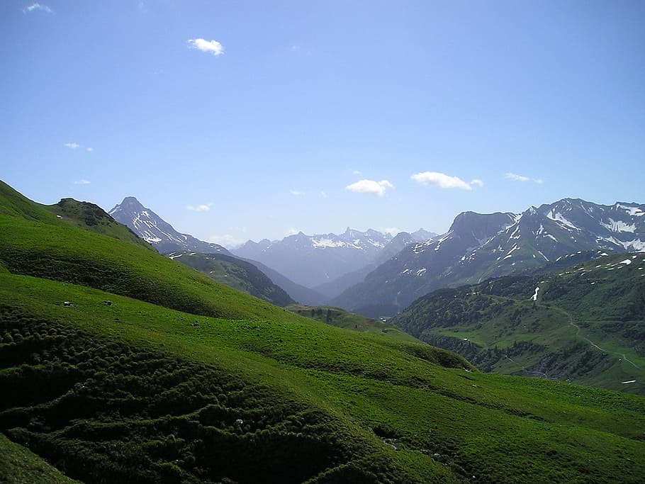 landscape photography of mountains, Alpine, Allgäu, Hiking, Sky, HD wallpaper