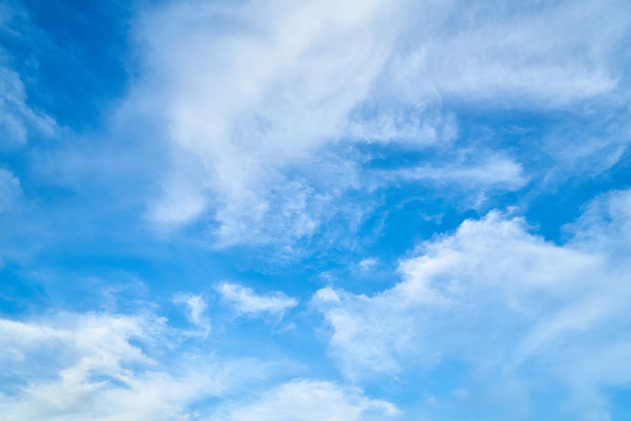cloud, blue, background, composition, space, clouds, white, HD wallpaper