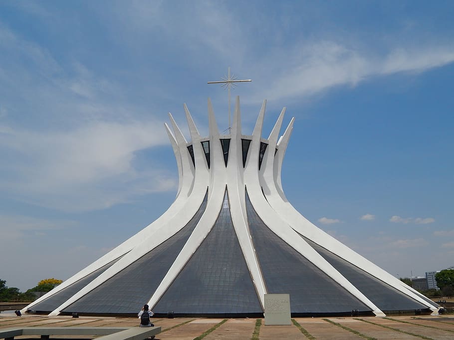 cathedral of brasilia metropolitan, catholic, brazil, metropolitan cathedral, HD wallpaper