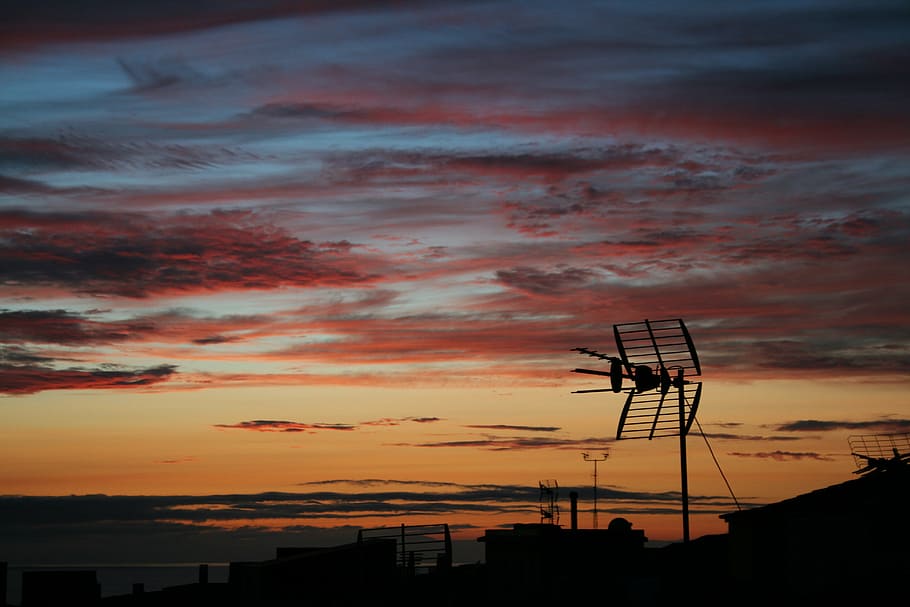 tenerife, sunset, clouds, afterglow, mood, cloud - sky, silhouette HD wallpaper