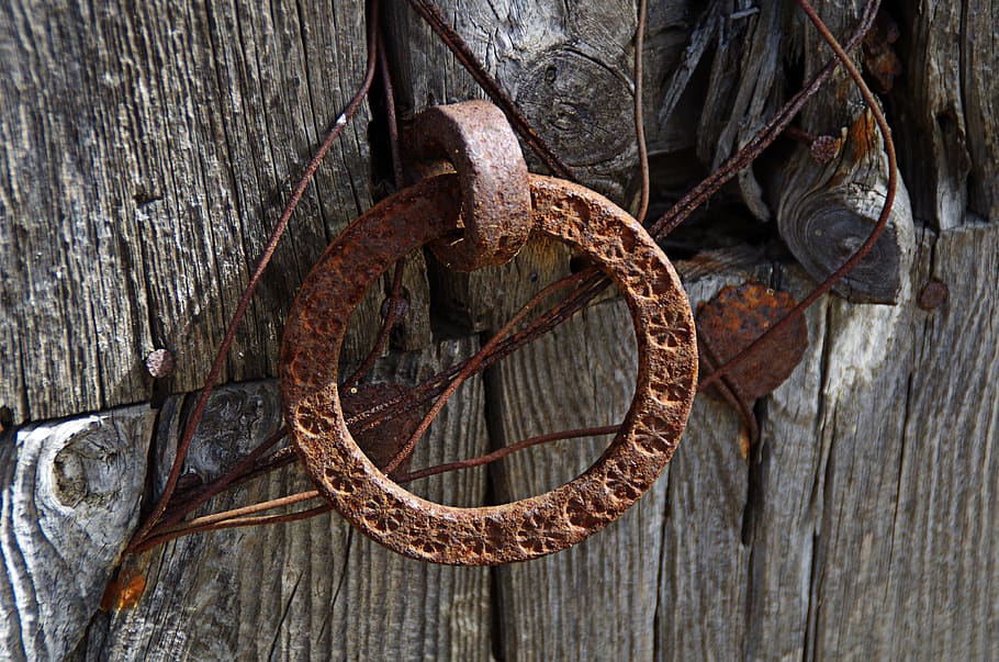 wood, old, rusty, rustic, metal, wood - material, no people HD wallpaper