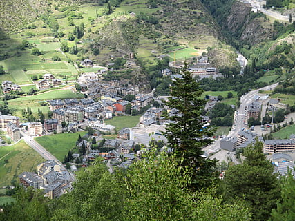 andorra, mountains, summer, architecture, building exterior HD wallpaper