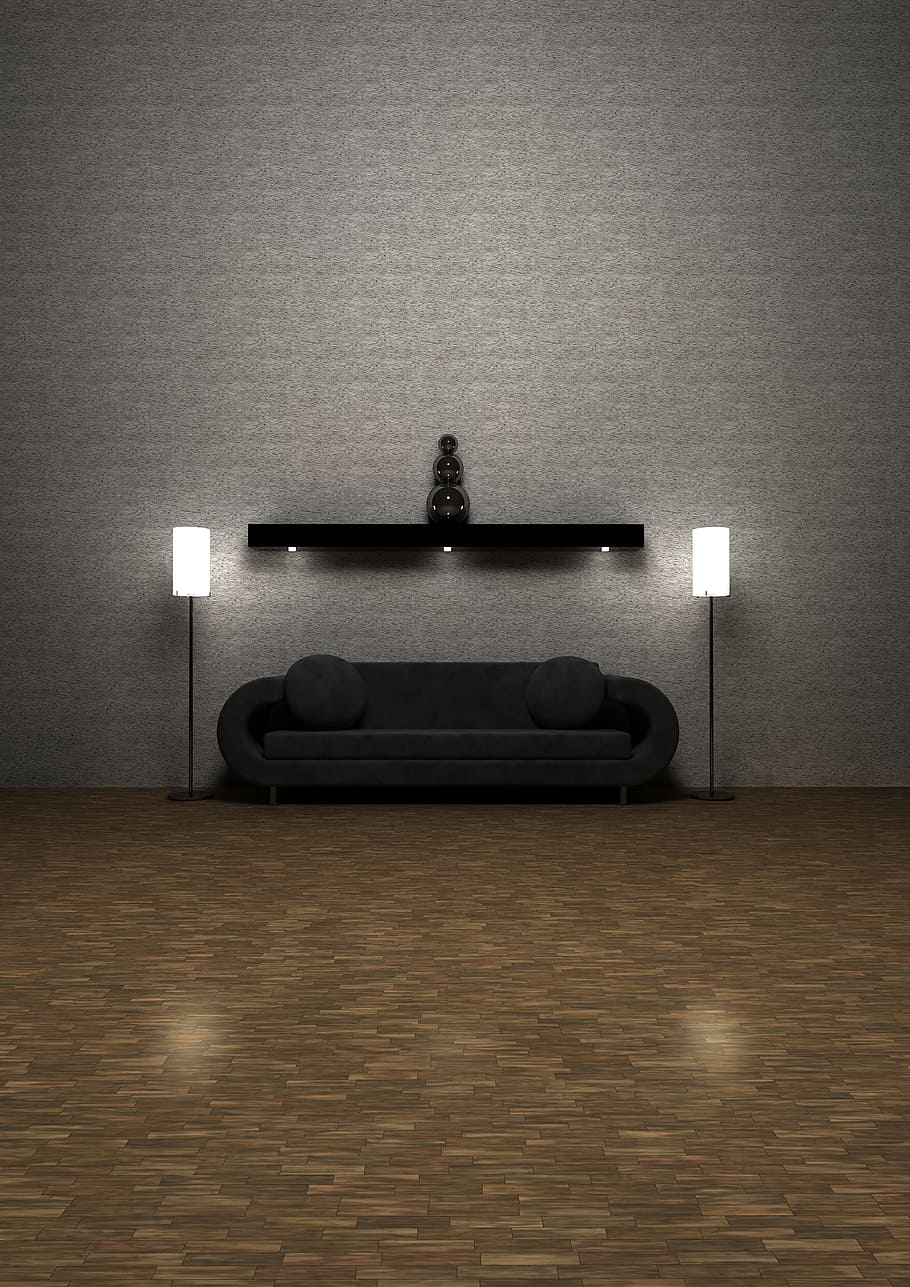 Sofa, Light, Lamp, Luxury, Room, Modern, indoors, domestic Room HD wallpaper