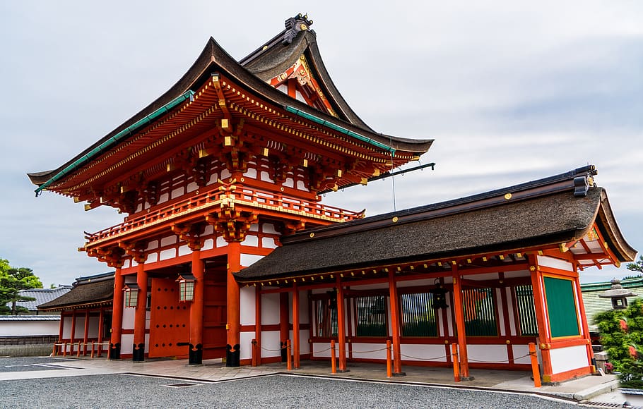 fushimi inari-taisha shrine, kyoto, japan, culture, famous, HD wallpaper