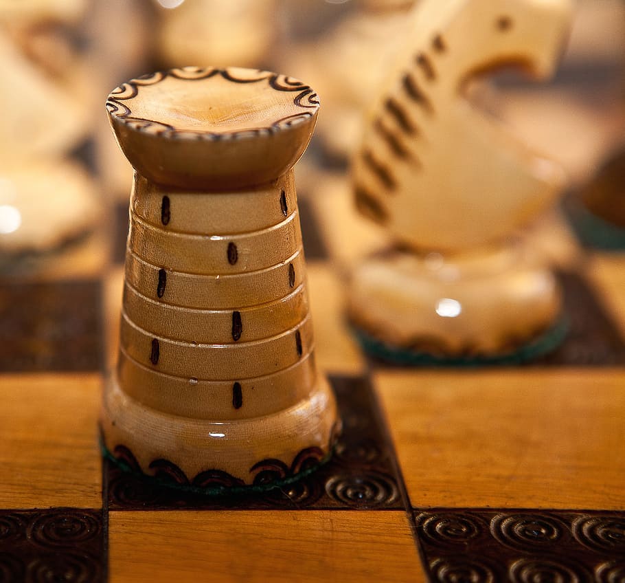 Chess, Tower, Chessman, Checkerboard, the royal game, the strategy HD wallpaper