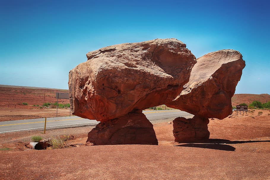 rocks, desert, nature, sky, rock - object, rock formation, solid HD wallpaper