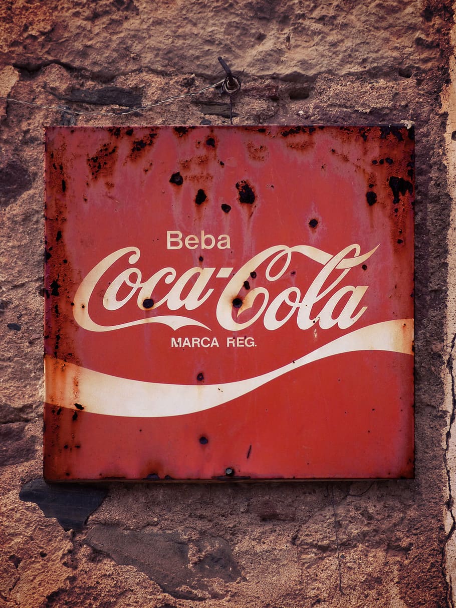 Beba Coca-Cola marca reg box, poster, advertising, vintage, plate, HD wallpaper