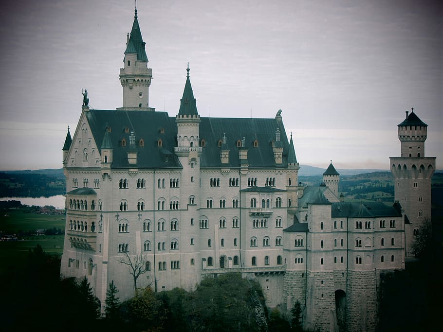 castle, germany, neuschwanstein, building exterior, architecture HD wallpaper
