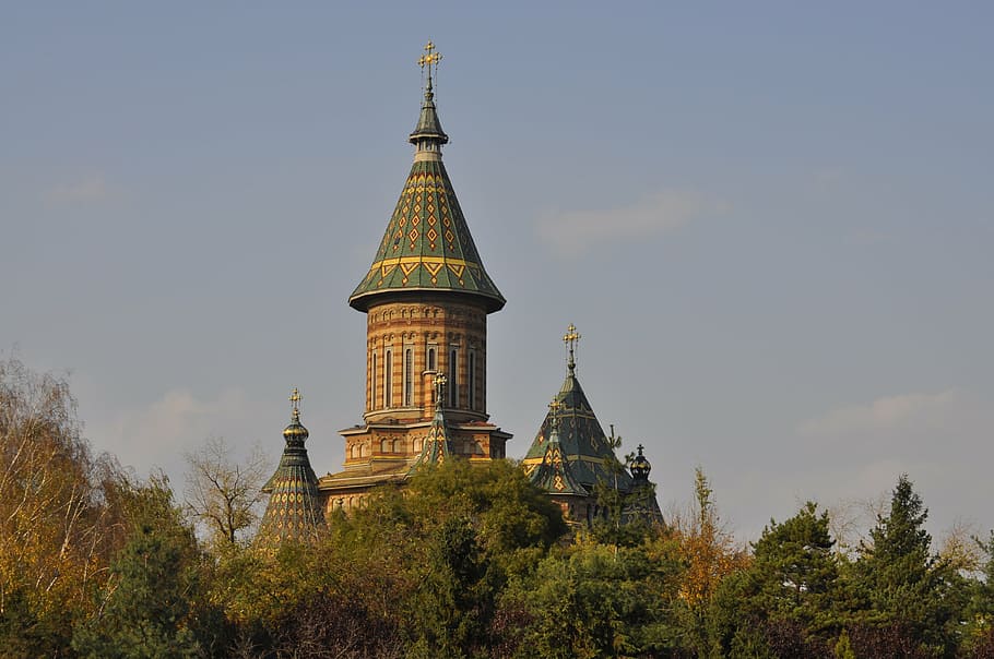 timisoara, basilica, autumn, architecture, russia, church, famous Place HD wallpaper