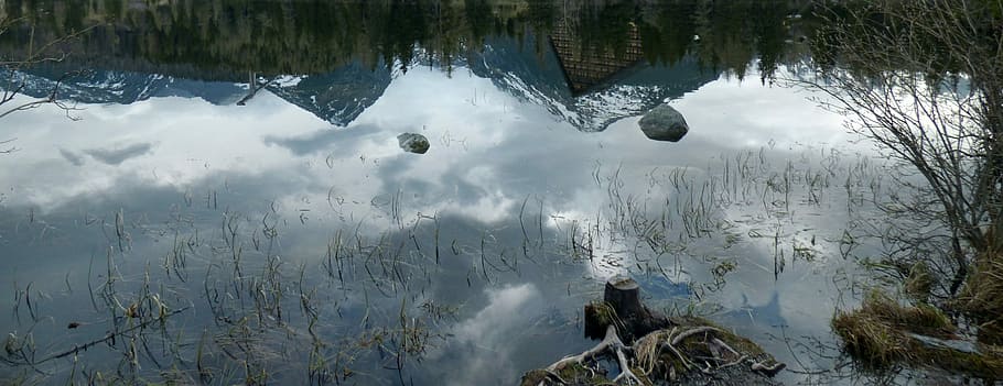 tatry, lake, nature, reflection, pleso, mountains, slovakia HD wallpaper