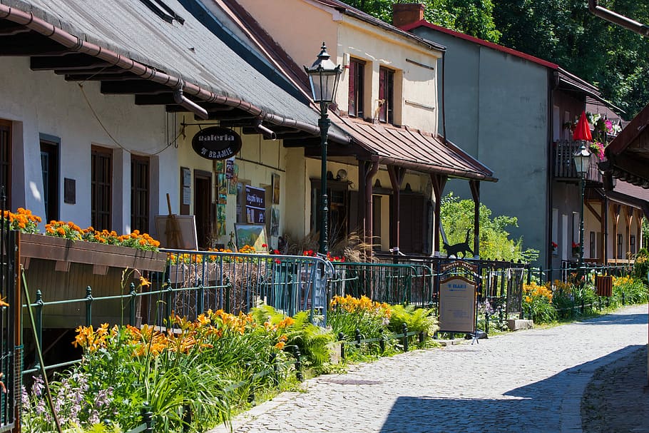 summer, charming, corner, cieszyn, architecture, building exterior HD wallpaper