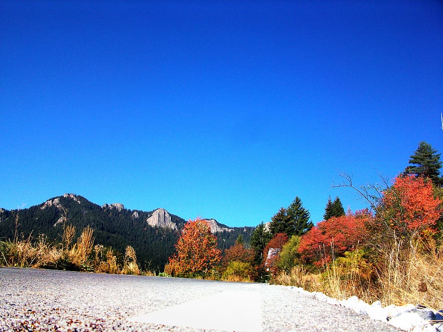nature, road, sky, blue, mountain, travel, landscape, way, speed HD wallpaper