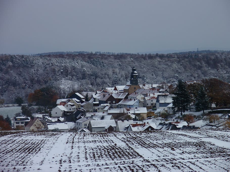 sebbeterode, germany, winterbeeld, snow, architecture, built structure HD wallpaper