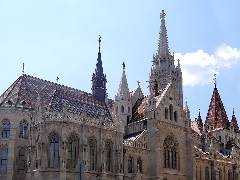 budapest, castle, trip, roof, monument, tourist attraction HD wallpaper
