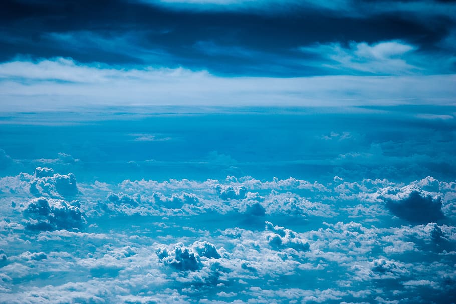 sky, clouds, blue, cloud - sky, beauty in nature, scenics - nature HD wallpaper
