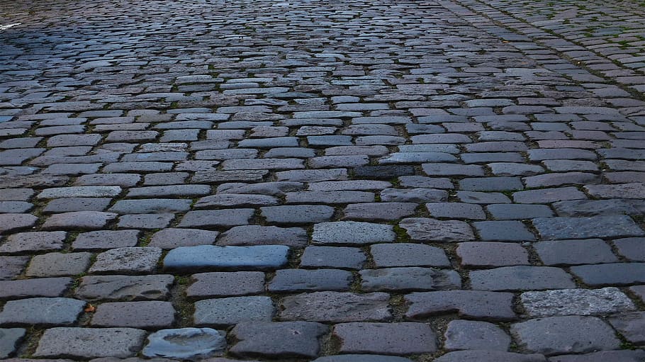 Stones, Patch, Cobblestones, Away, Road, pattern, backgrounds HD wallpaper