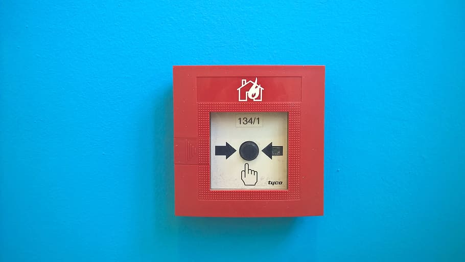 Fire Detector, Emergency, fire detectors, security, brand, red HD wallpaper