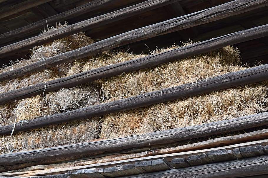 straw, scale, barn, landscape, rural, no people, full frame HD wallpaper