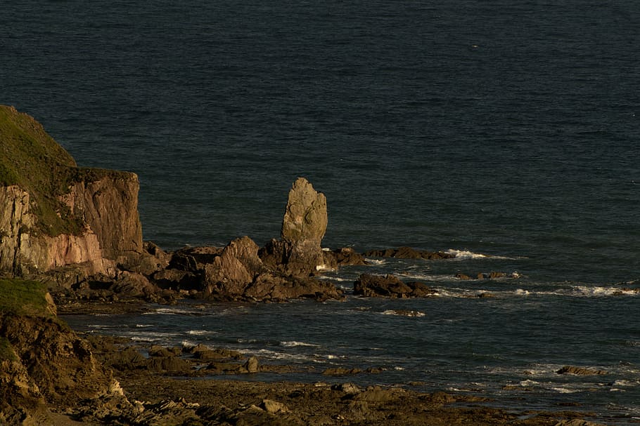 Cliffs, Devon, Seascape, Coastline, Rock, bay, shore, nature HD wallpaper