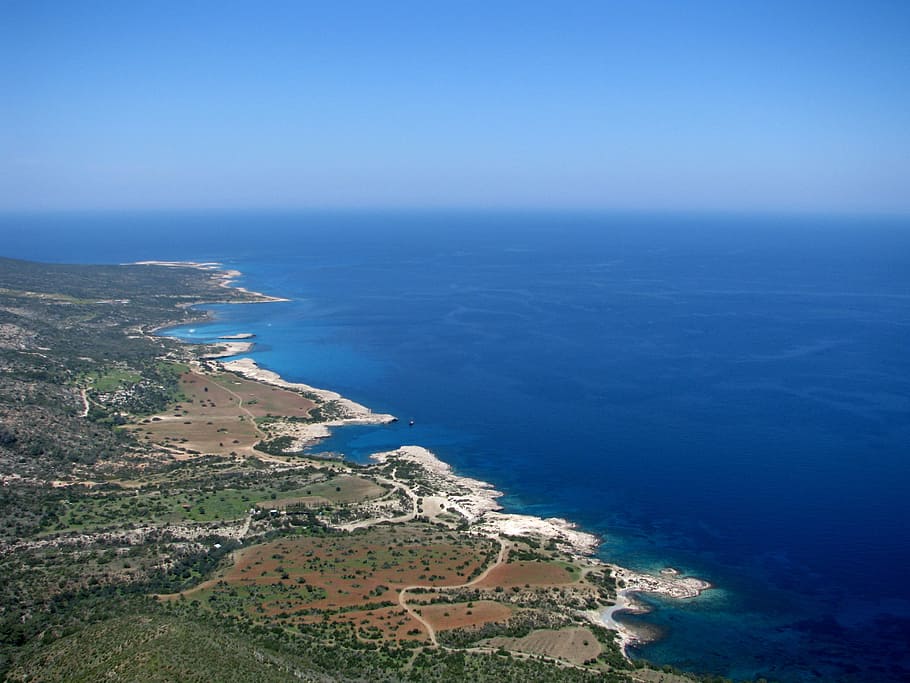 coastline, cyprus, mediterranean, sea, landscape, nature, akamas, HD wallpaper
