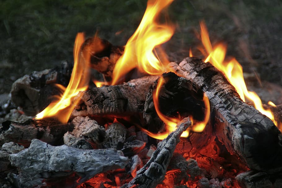 campfire, flame, heat, burn, burning, fire - natural phenomenon HD wallpaper