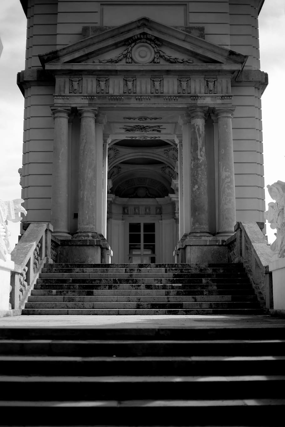 architecture, step, building, column, old, travel, monument HD wallpaper