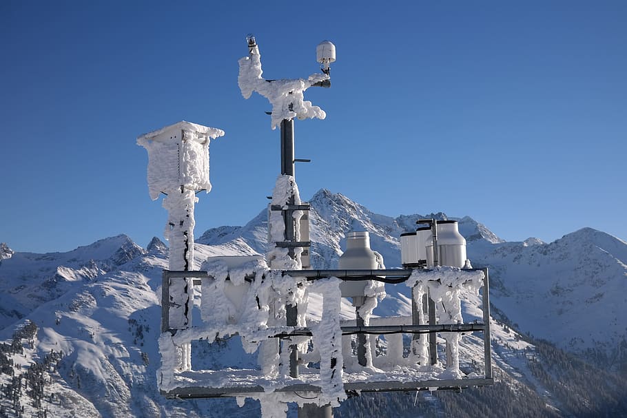 Send, System, Antennas, Technology, send system, winter, frost HD wallpaper