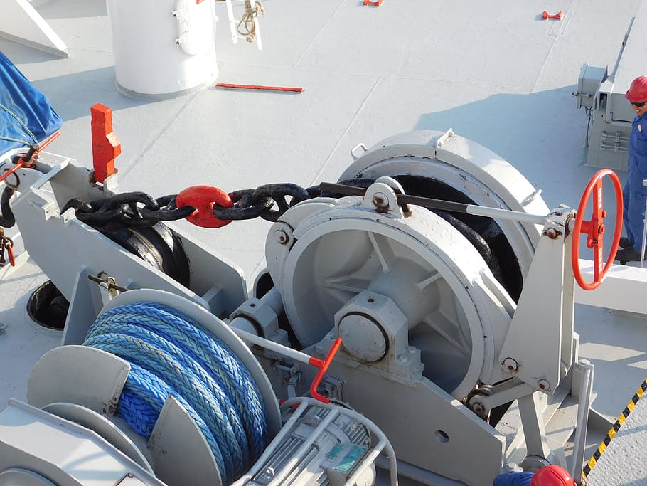 ship, machinery, transport, cargo, equipment, heavy, rope, harbor HD wallpaper