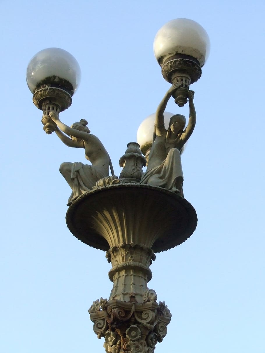 lantern, figures, light, sky, low angle view, art and craft HD wallpaper