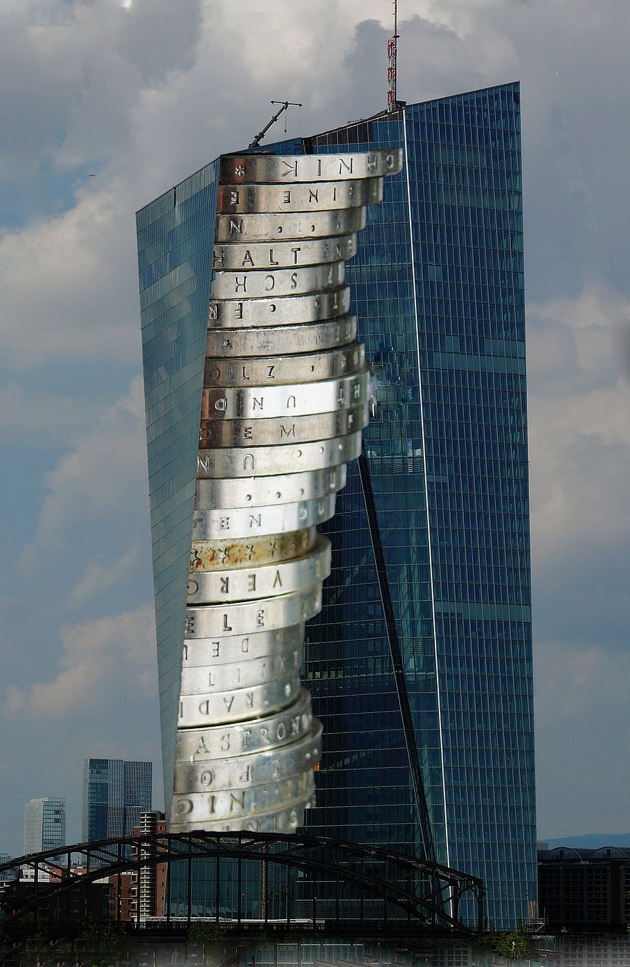 ecb, european central bank, skyscraper, glass facade, building, HD wallpaper